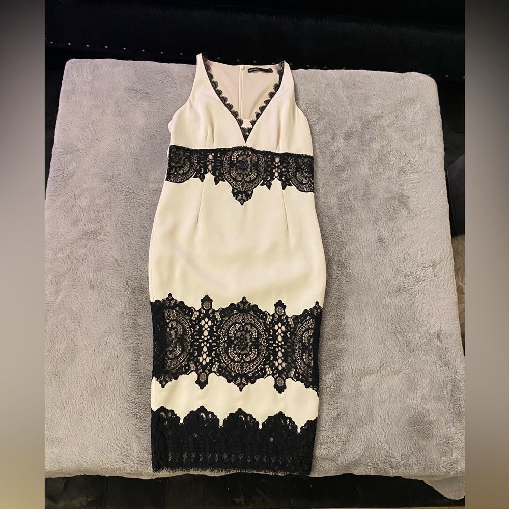 Karen Mullen Lace Detailed Pencil Dress, Size 4